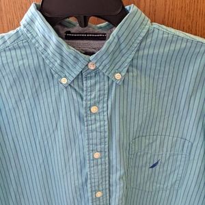Nautica classic fit dress shirt blue purple